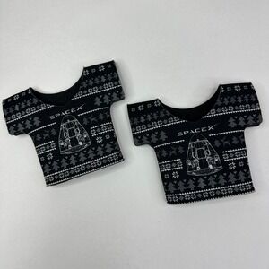 SpaceX Dragon‎ Capsule Ugly Christmas Sweater Foam Koozie Set of 2